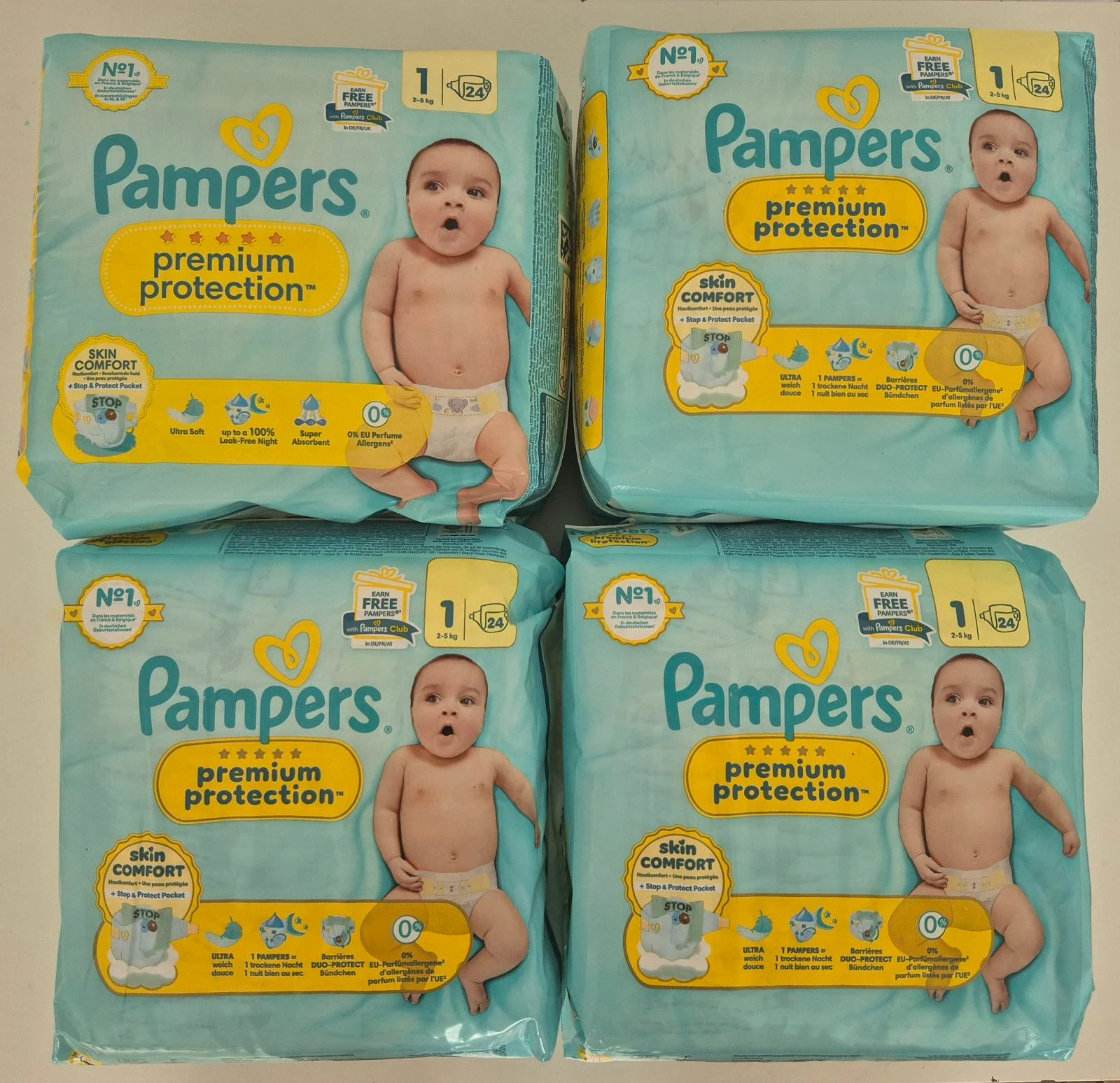 Couches pampers prenium protection T1